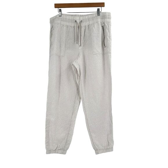 Athleta Womens Cabo Linen Jogger Pants Size 16 Animal Print Minimalist Beachy - Picture 1 of 9